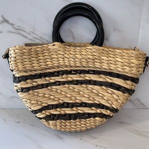 Poolside Straw Stripe Bec Bag